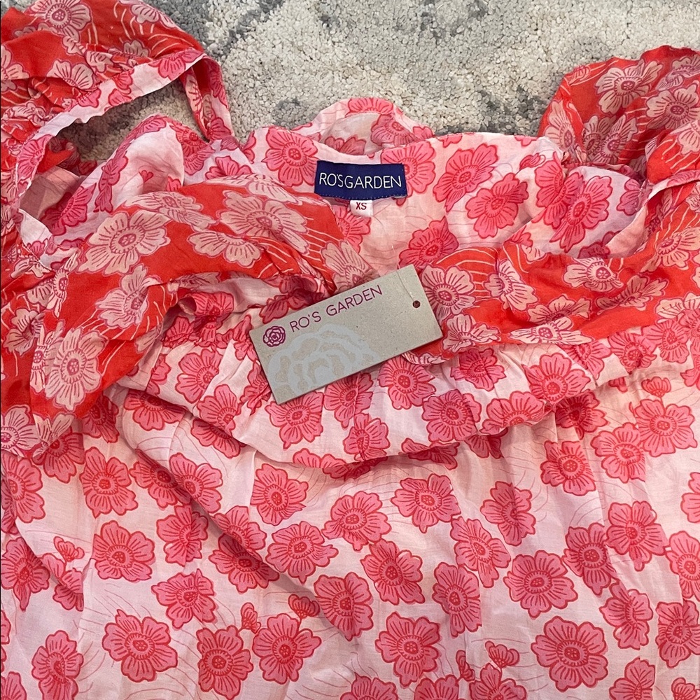 NWT Ro’s Garden Floral Pink Maxi Dress - Picture 2 of 3